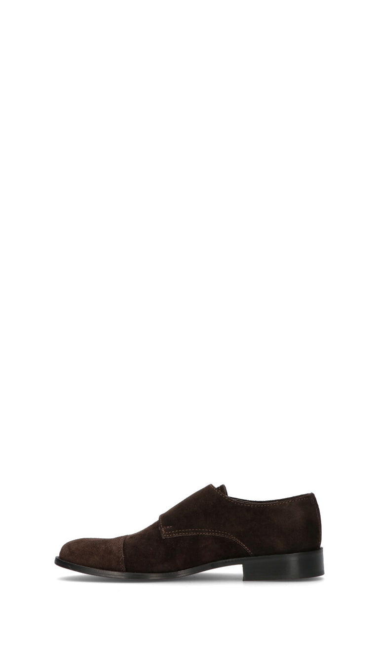 NEROFUMO Fibbiata uomo marrone in suede