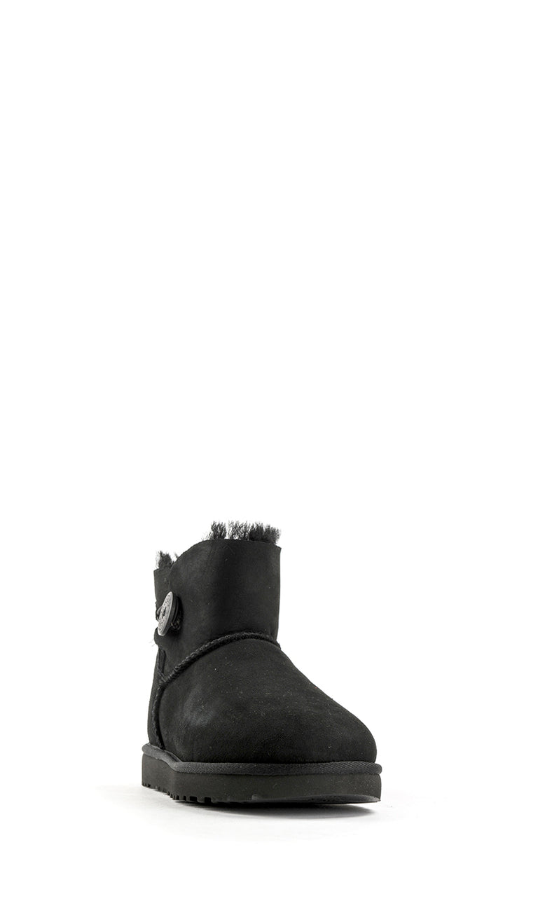 UGG W MINI BAILEY BUTTON II donna nero suede bottone