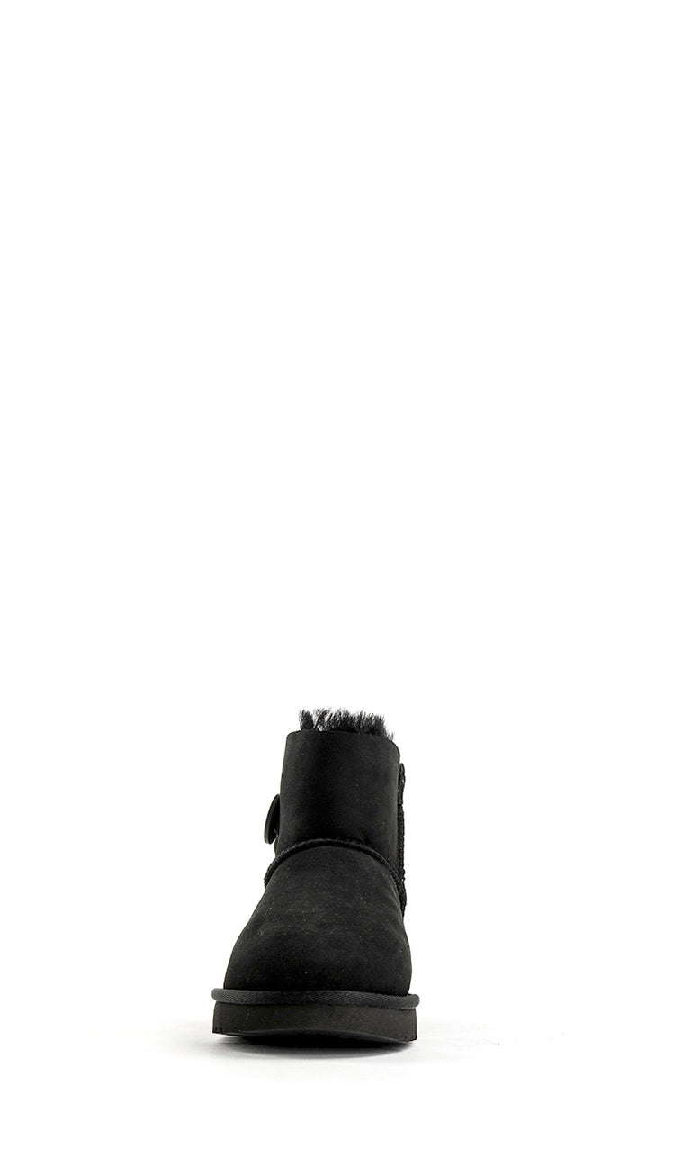UGG W MINI BAILEY BUTTON II donna nero suede bottone