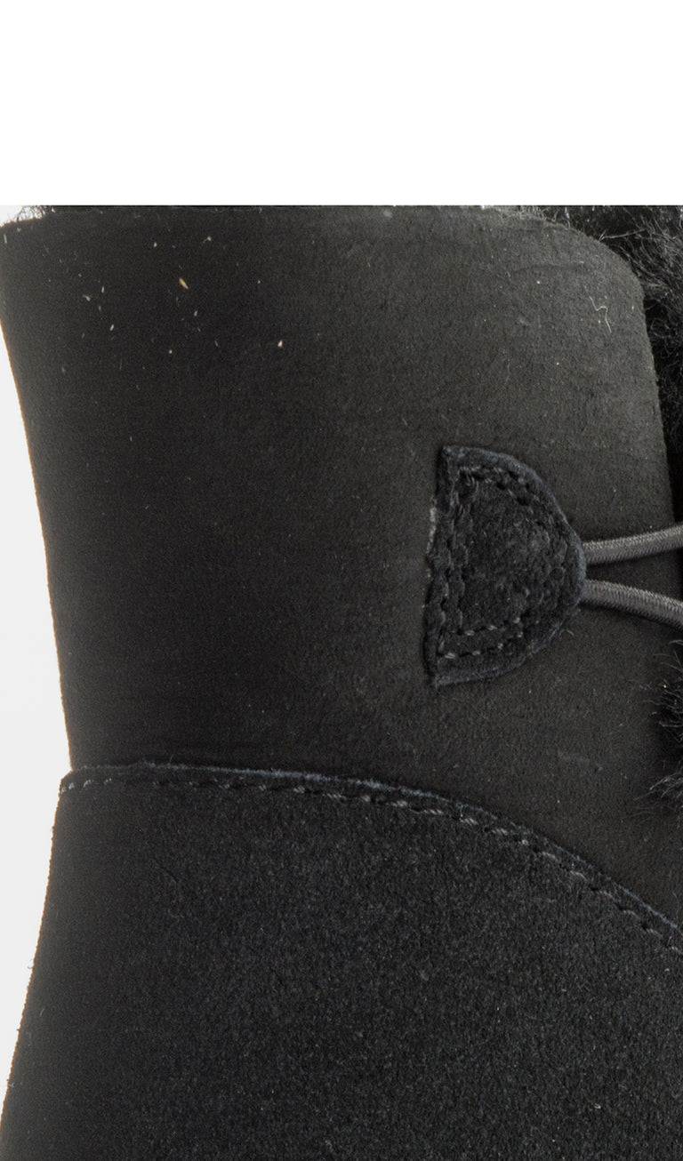 UGG W MINI BAILEY BUTTON II donna nero suede bottone