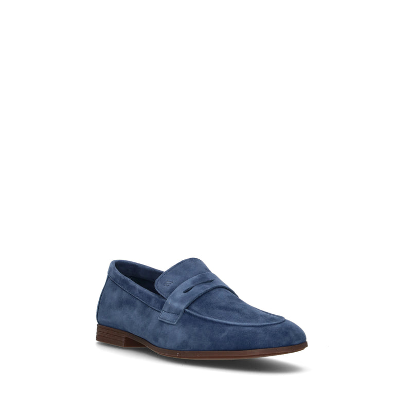 FRAU Mocassino uomo blu in suede