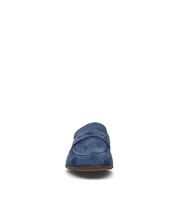 FRAU Mocassino uomo blu in suede