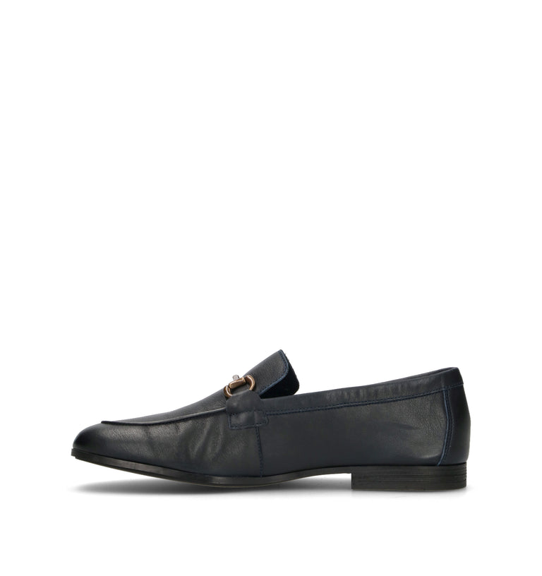 FRAU Mocassino uomo blu in pelle
