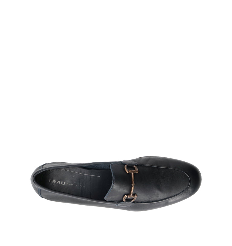 FRAU Mocassino uomo blu in pelle