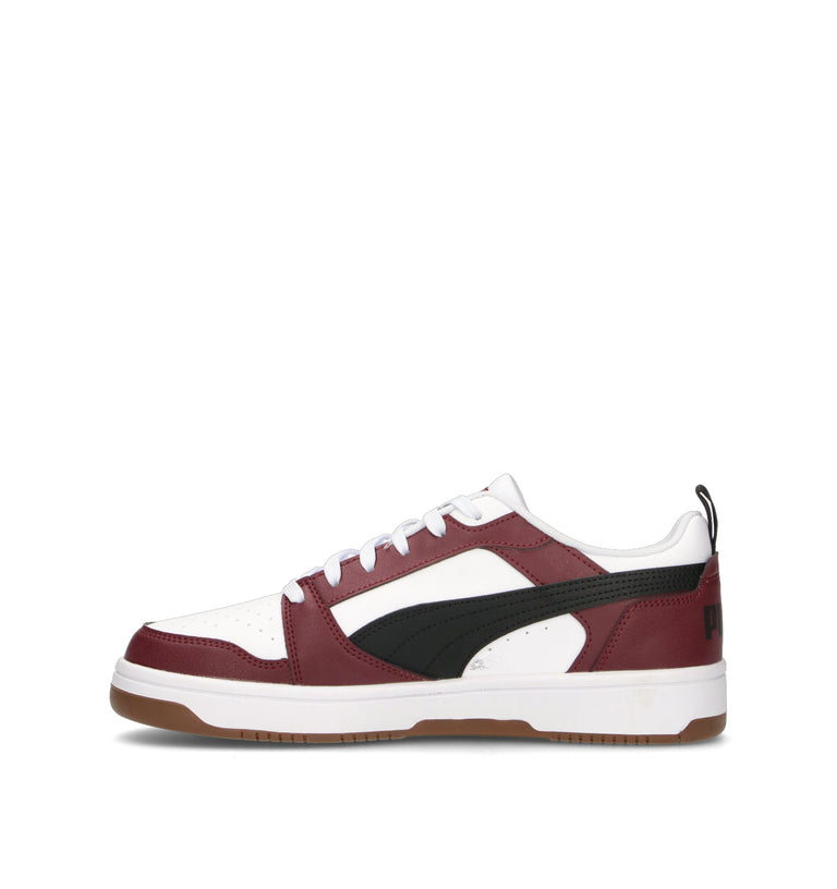 PUMA REBOUND V6 LOW Sneaker uomo bianca/bordeaux