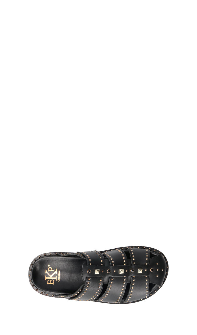 EKP Ciabatta donna nera in pelle