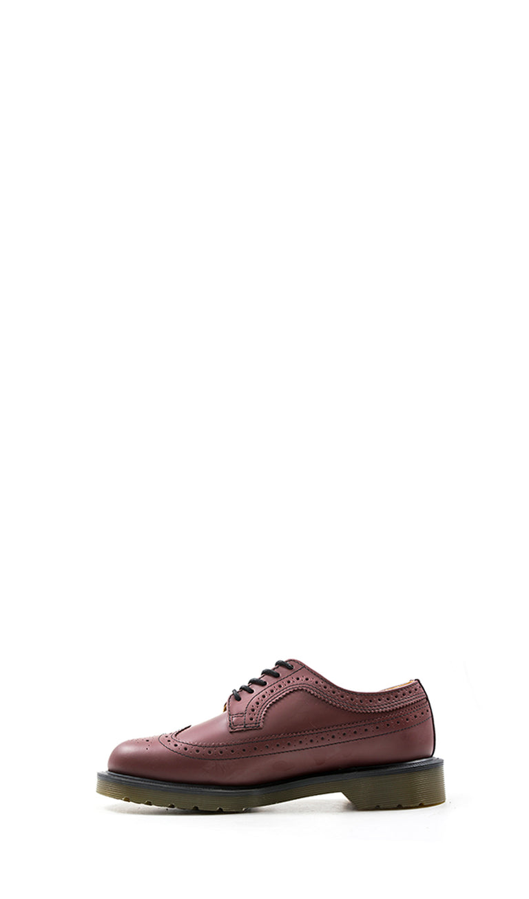 DR. MARTENS Stringata donna bordeaux con ricami brogue