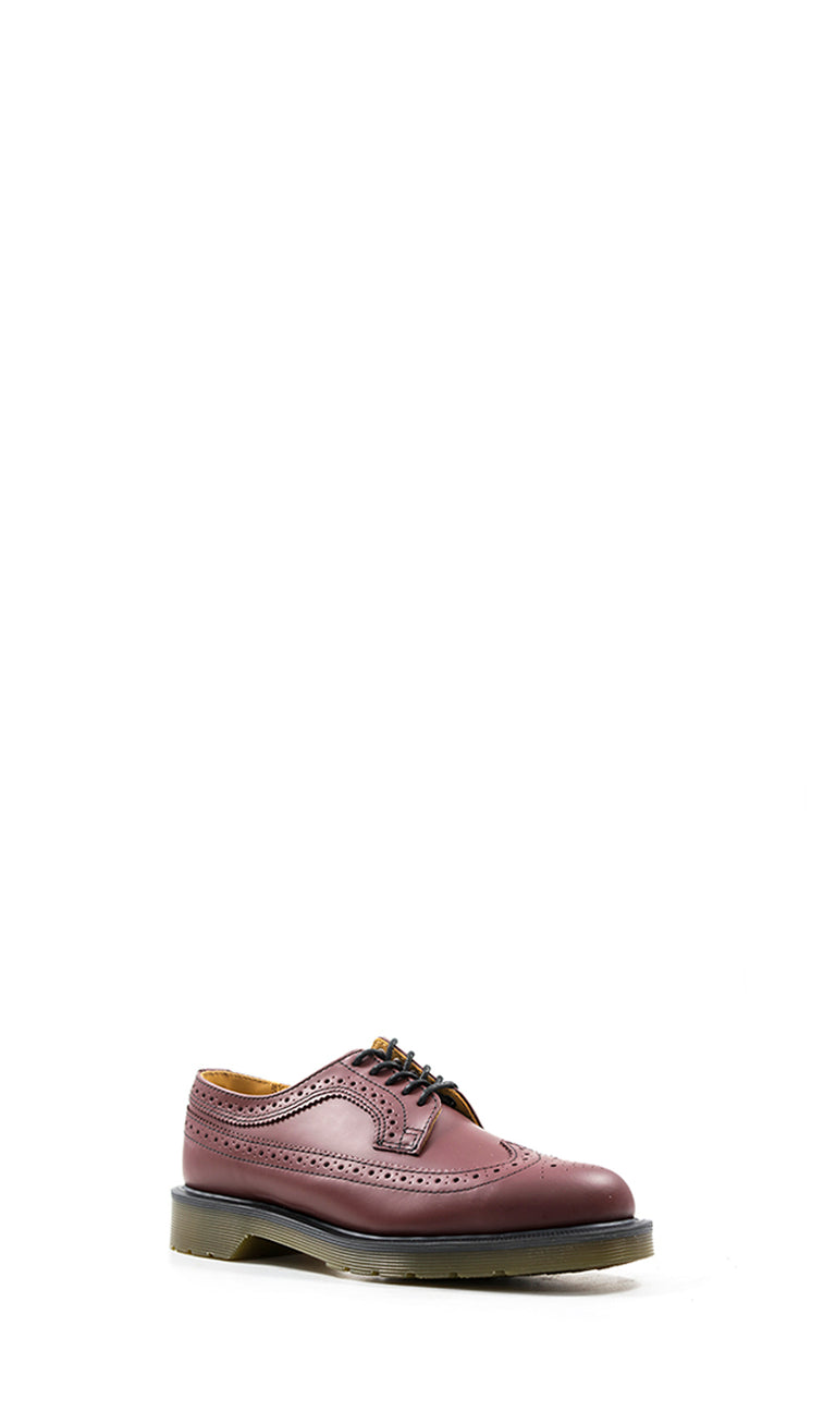 DR. MARTENS Stringata donna bordeaux con ricami brogue