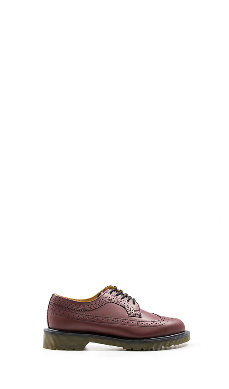 DR. MARTENS Stringata donna bordeaux con ricami brogue