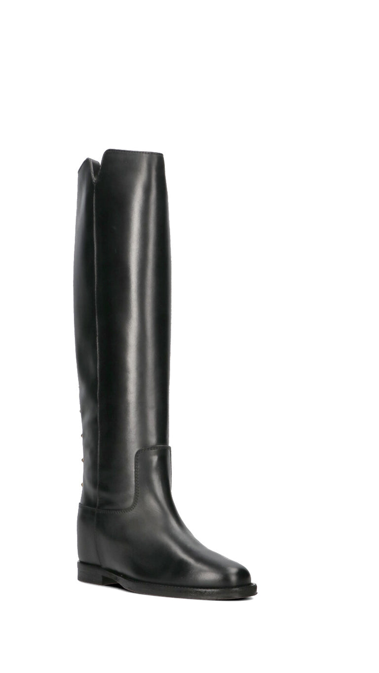 VIA ROMA 15 Stivale donna nero in pelle