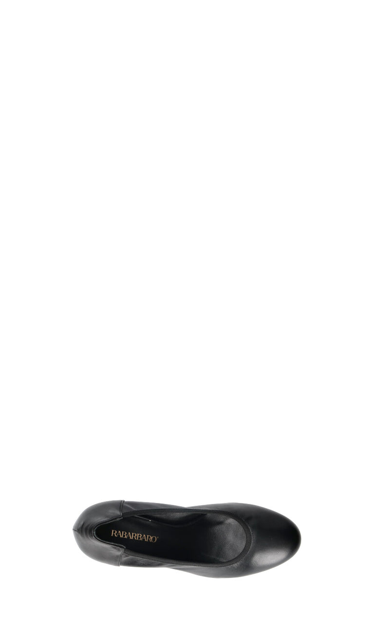 RABARBARO Décolleté donna nera in pelle