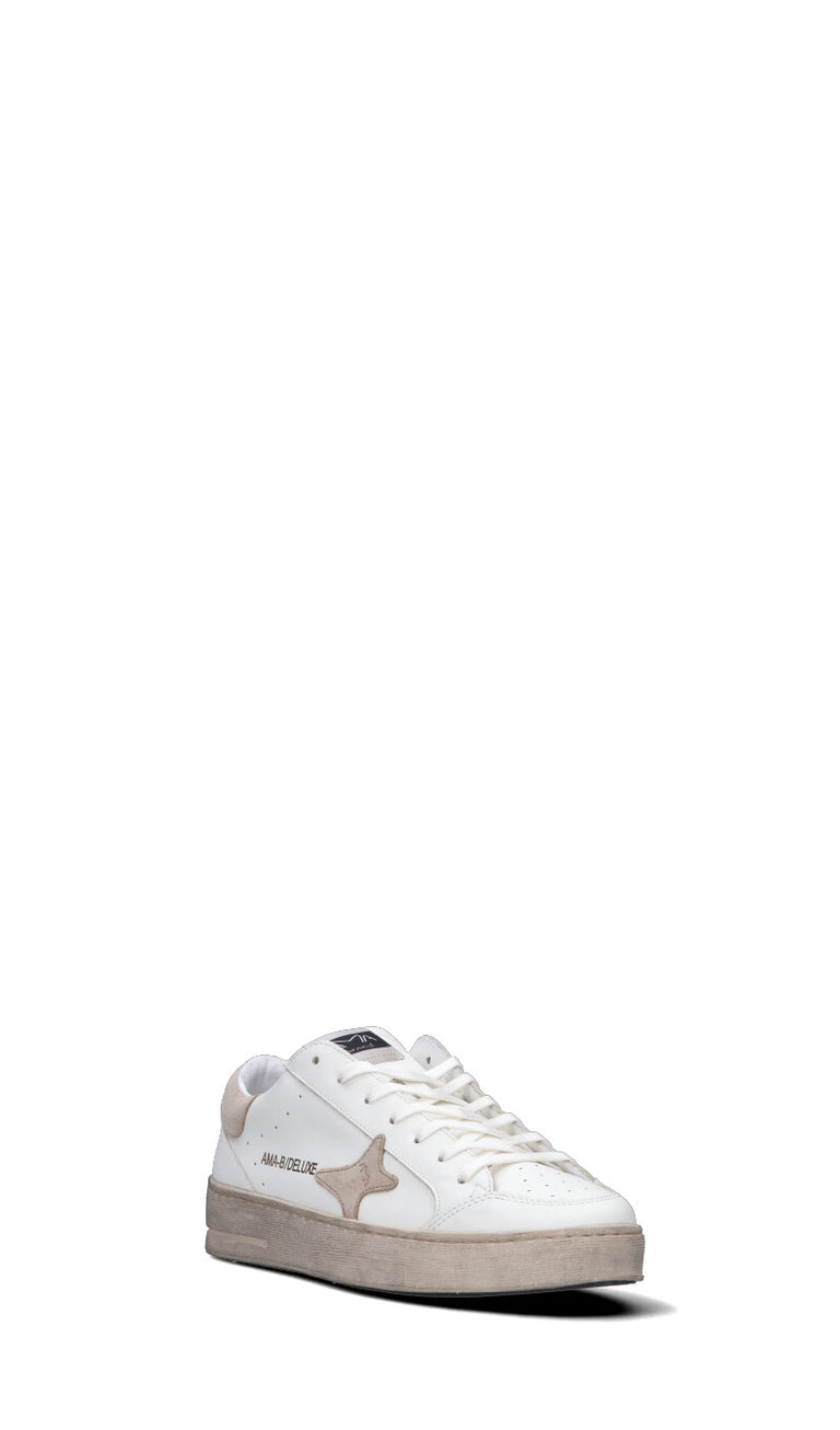 AMA-BRAND Sneaker uomo bianca/beige in pelle