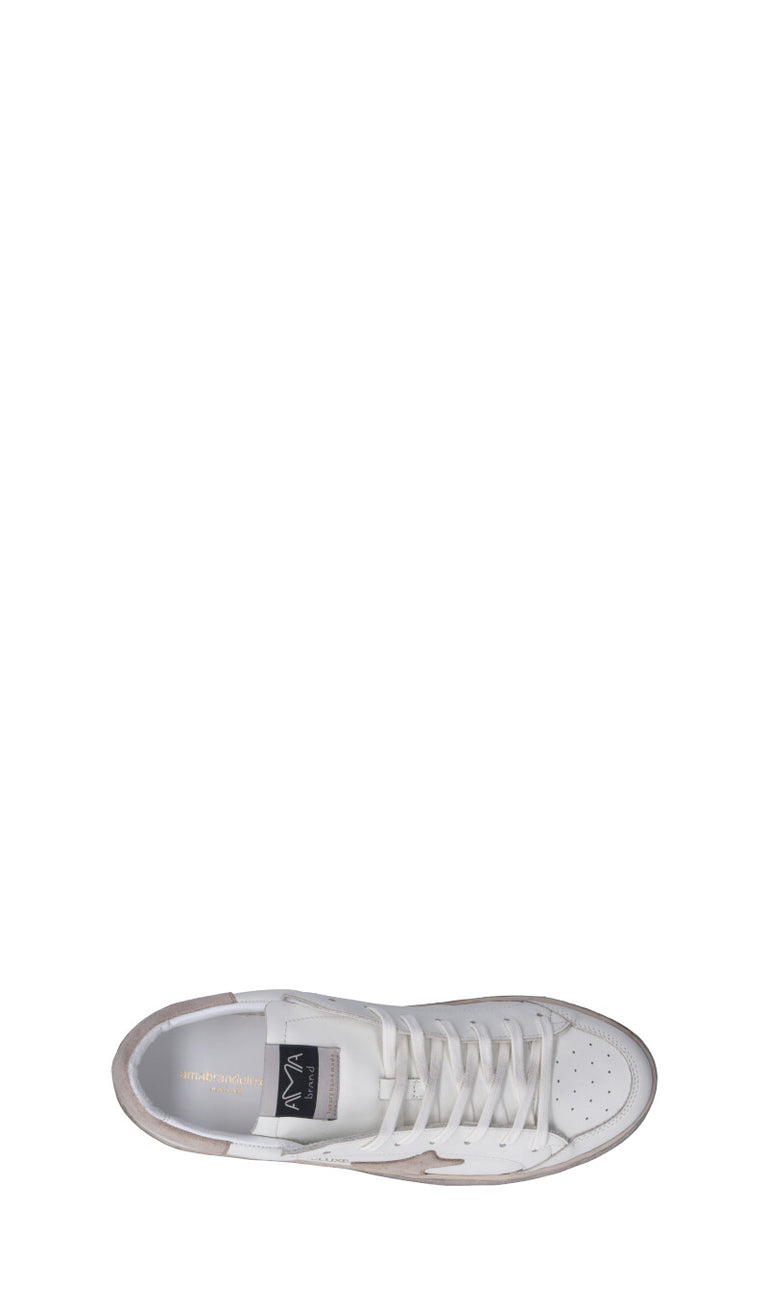 AMA-BRAND Sneaker uomo bianca/beige in pelle