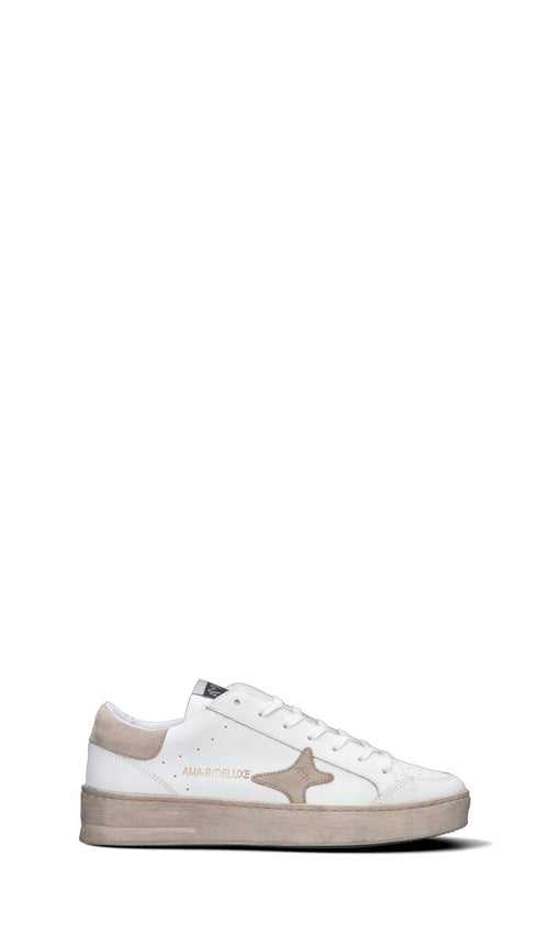 AMA-BRAND Sneaker uomo bianca/beige in pelle