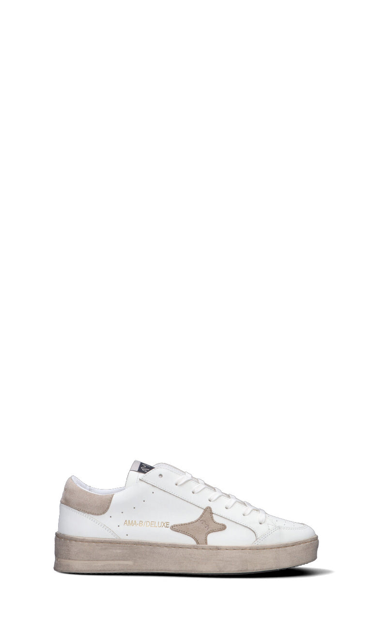 AMA-BRAND Sneaker uomo bianca/beige in pelle