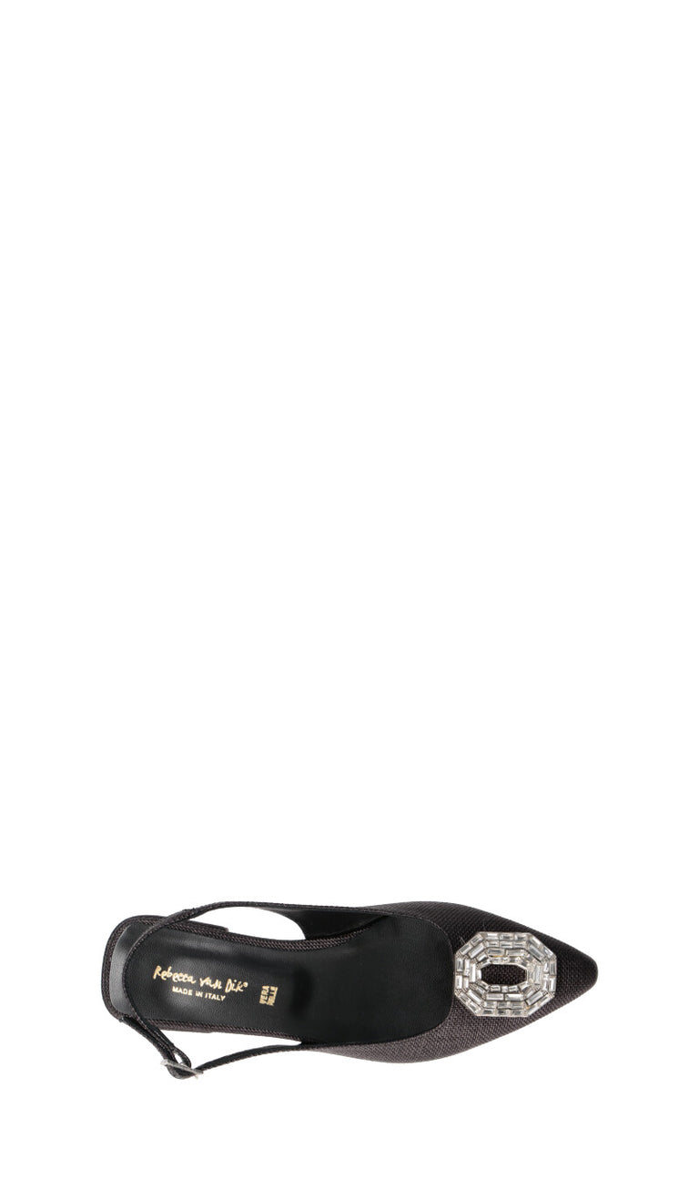 REBECCA VAN DIK Slingback donna nera