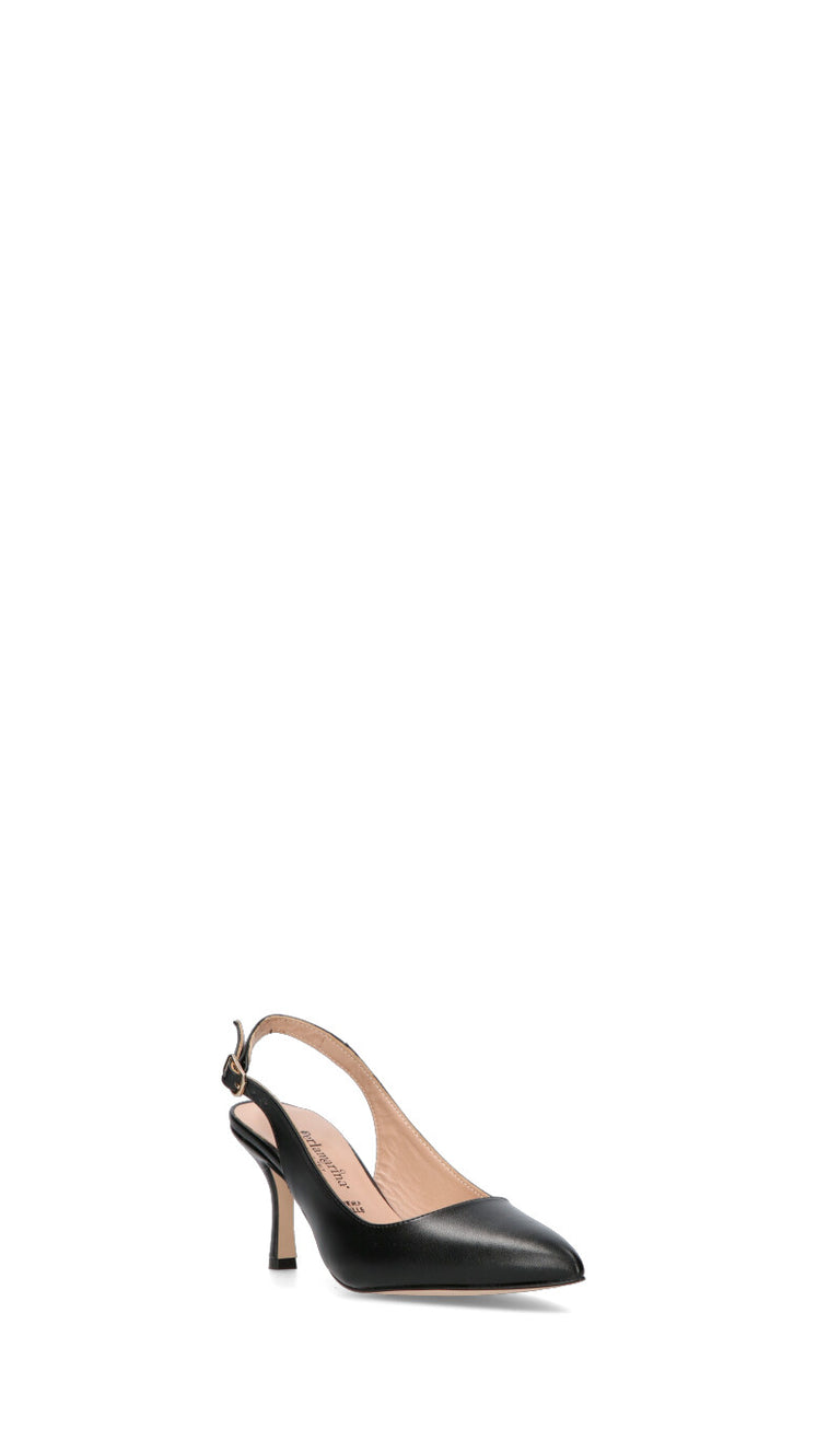 PERLAMARINA Slingback donna nera in pelle