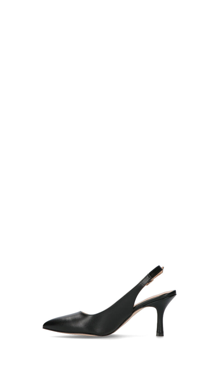 PERLAMARINA Slingback donna nera in pelle