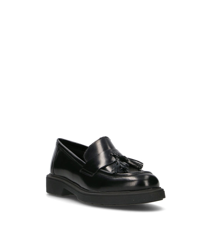 VARIOPINTO Mocassino donna nero in pelle