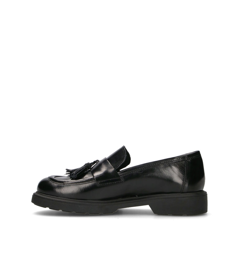 VARIOPINTO Mocassino donna nero in pelle
