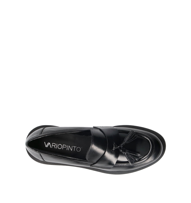 VARIOPINTO Mocassino donna nero in pelle