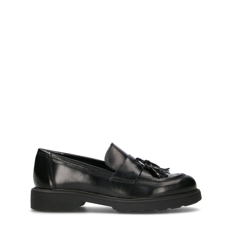 VARIOPINTO Mocassino donna nero in pelle