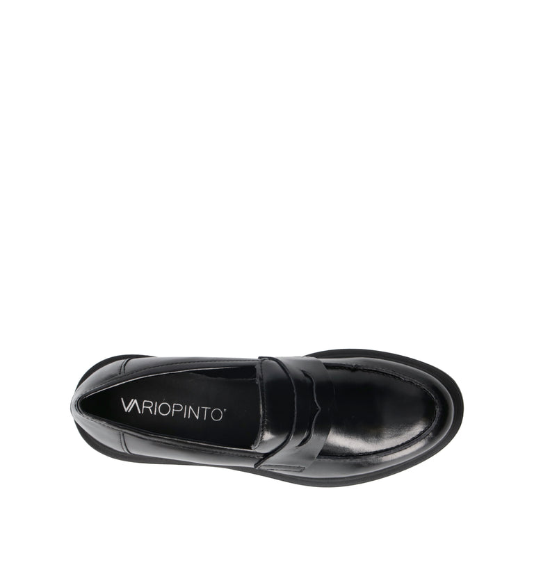 VARIOPINTO Mocassino donna nero in pelle