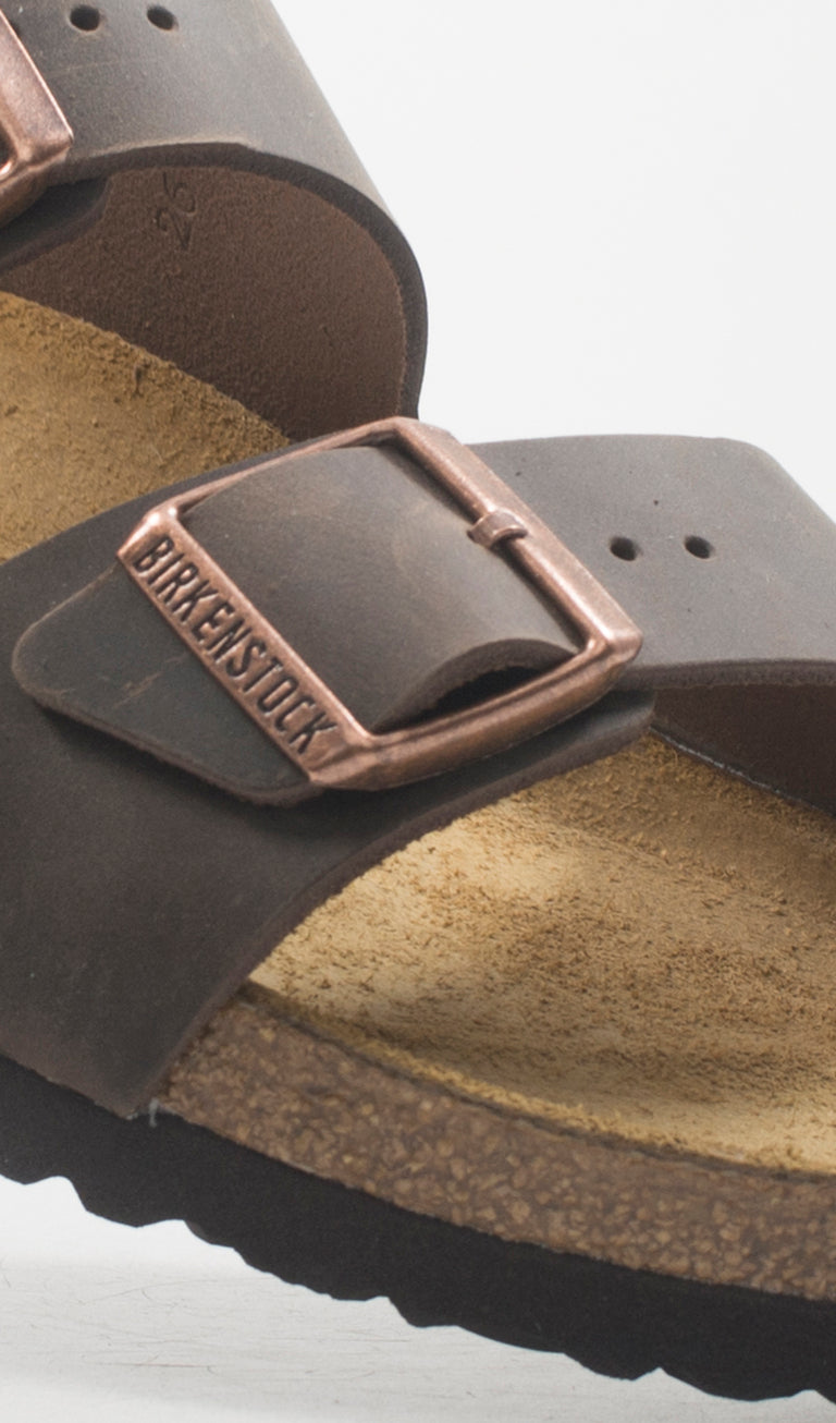 BIRKENSTOCK ARIZONA Ciabatta uomo marrone in pelle