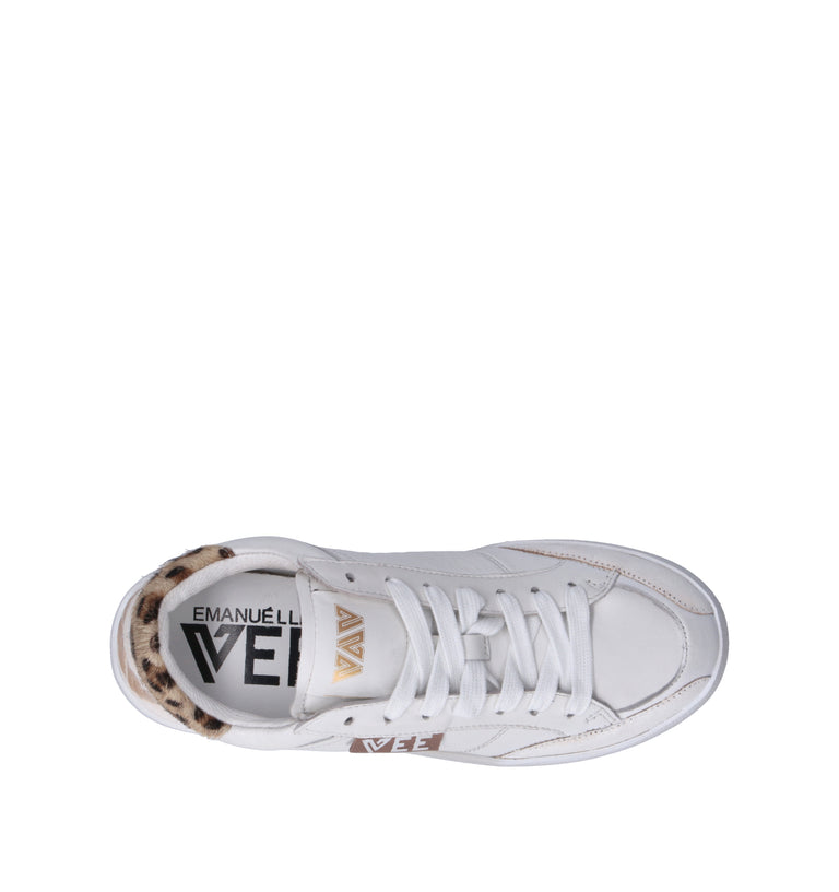 EMANUELLE VEE Sneaker donna bianca in pelle