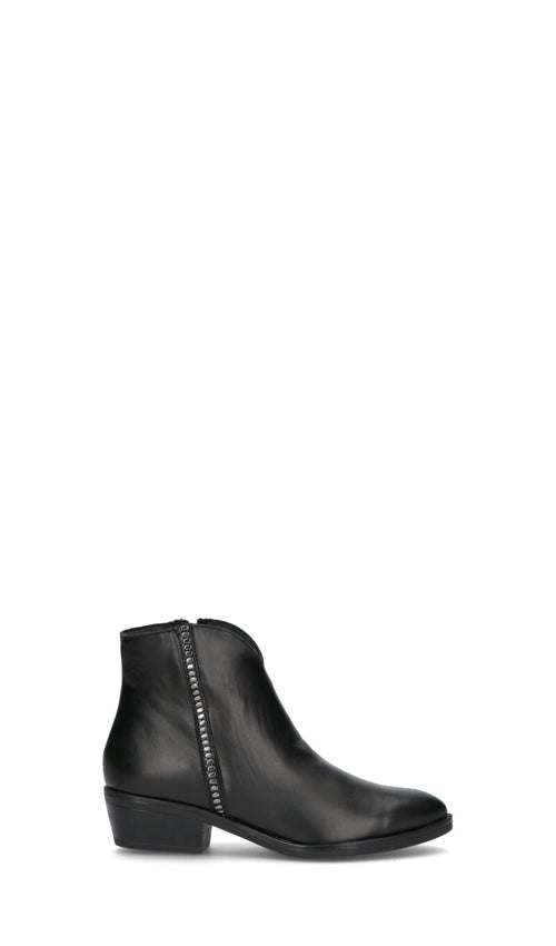 VARIOPINTO Tronchetto donna nero in pelle