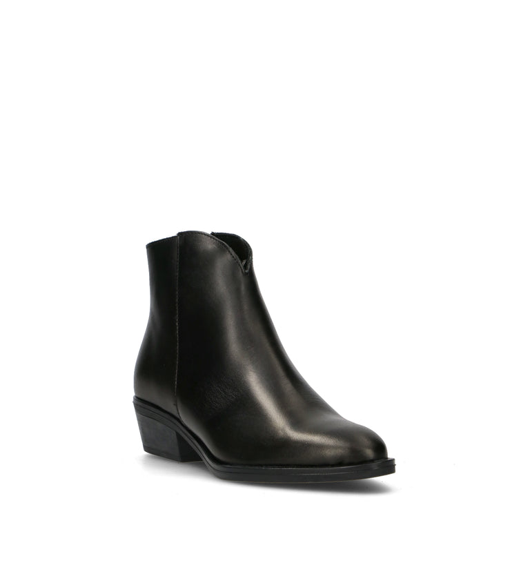 VARIOPINTO Tronchetto donna nero in pelle