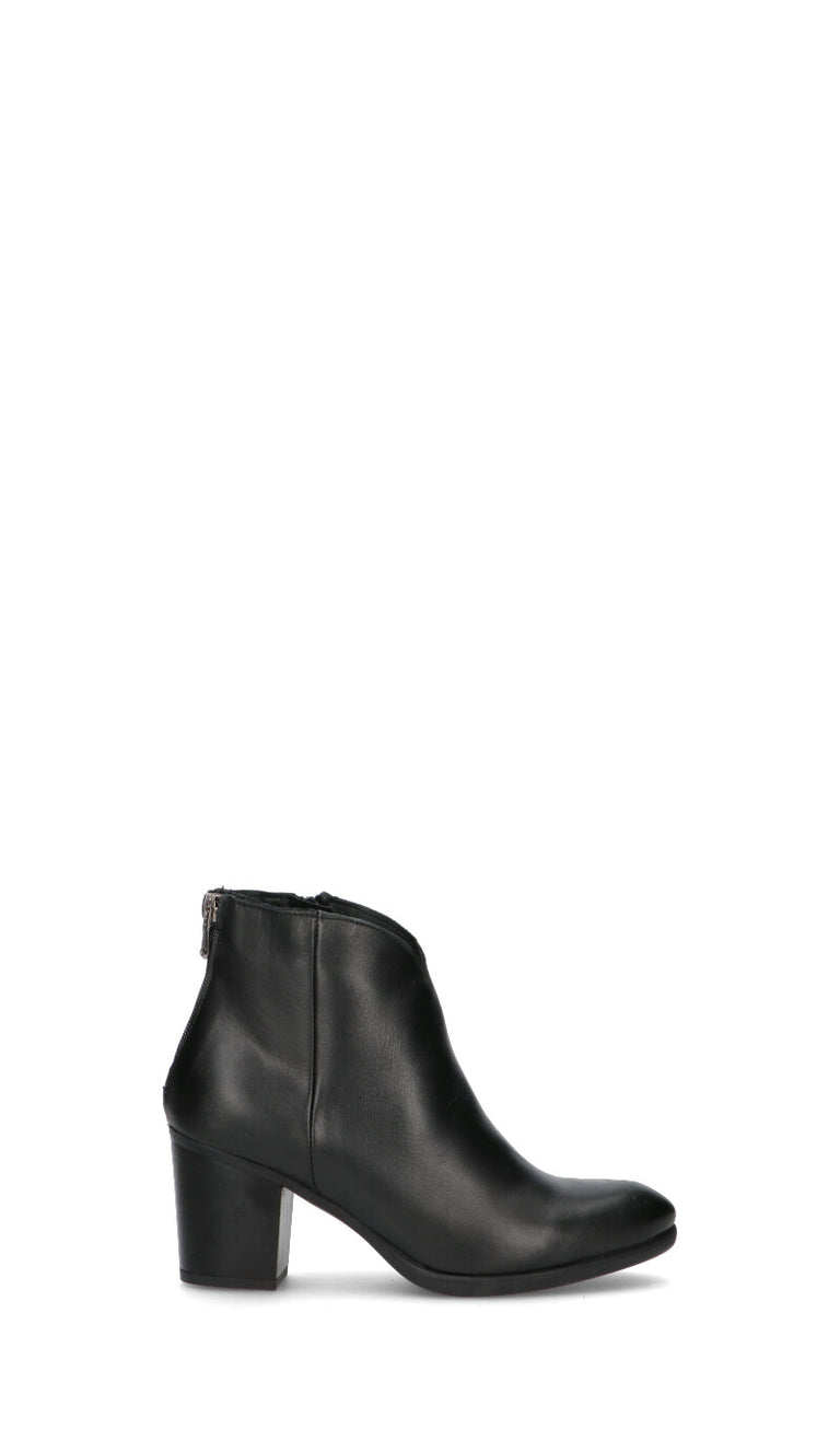 VARIOPINTO Tronchetto donna nero in pelle