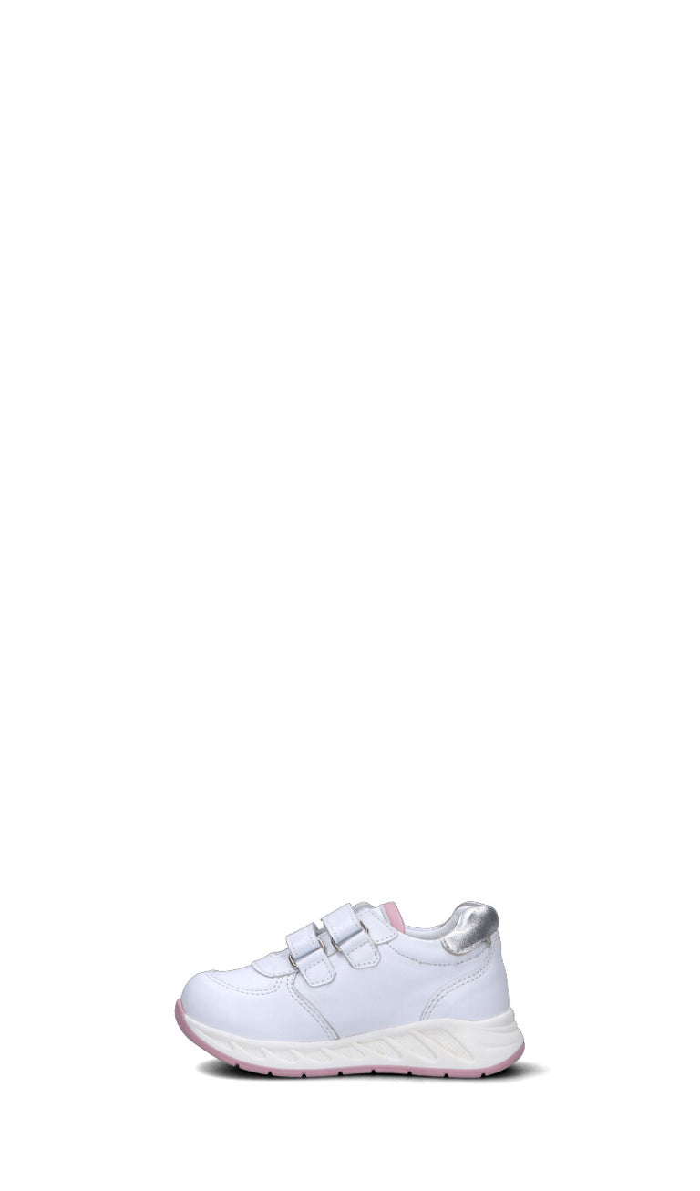 LIU JO Sneaker bimba bianca/argento/rosa in pelle