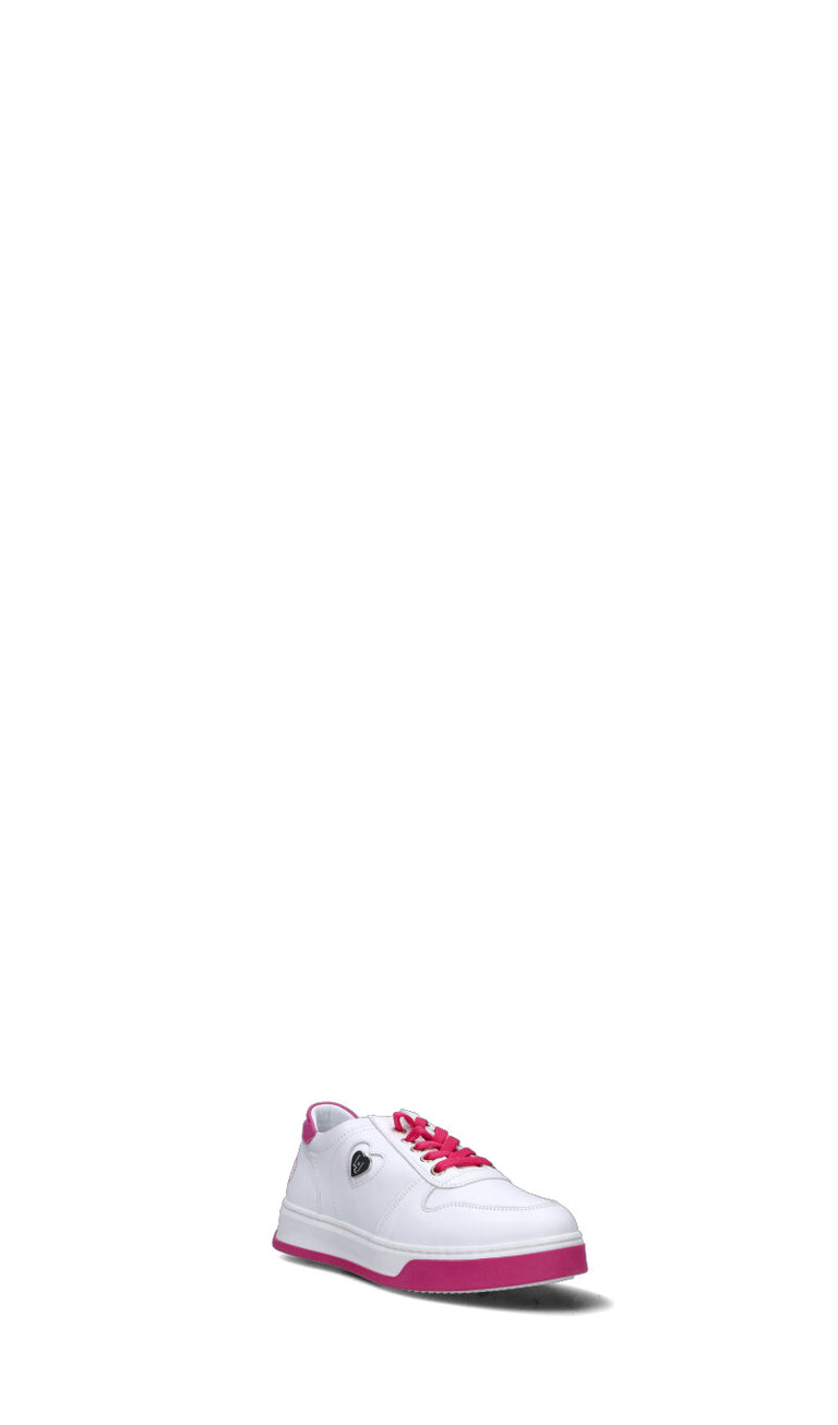 LIU JO Sneaker bimba bianca/fucsia in pelle