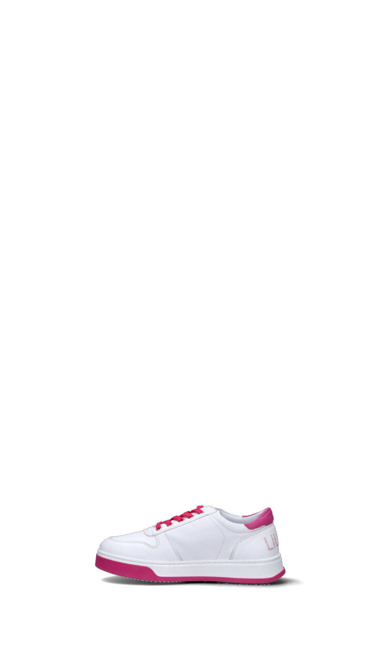 LIU JO Sneaker bimba bianca/fucsia in pelle