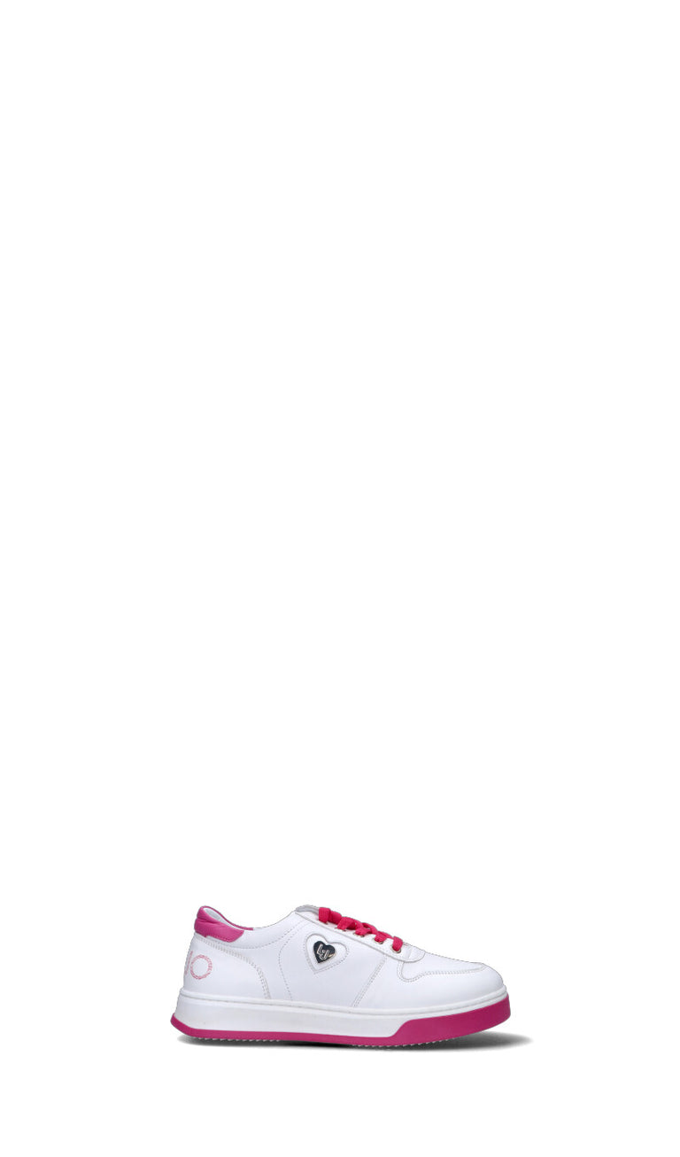 LIU JO Sneaker bimba bianca/fucsia in pelle