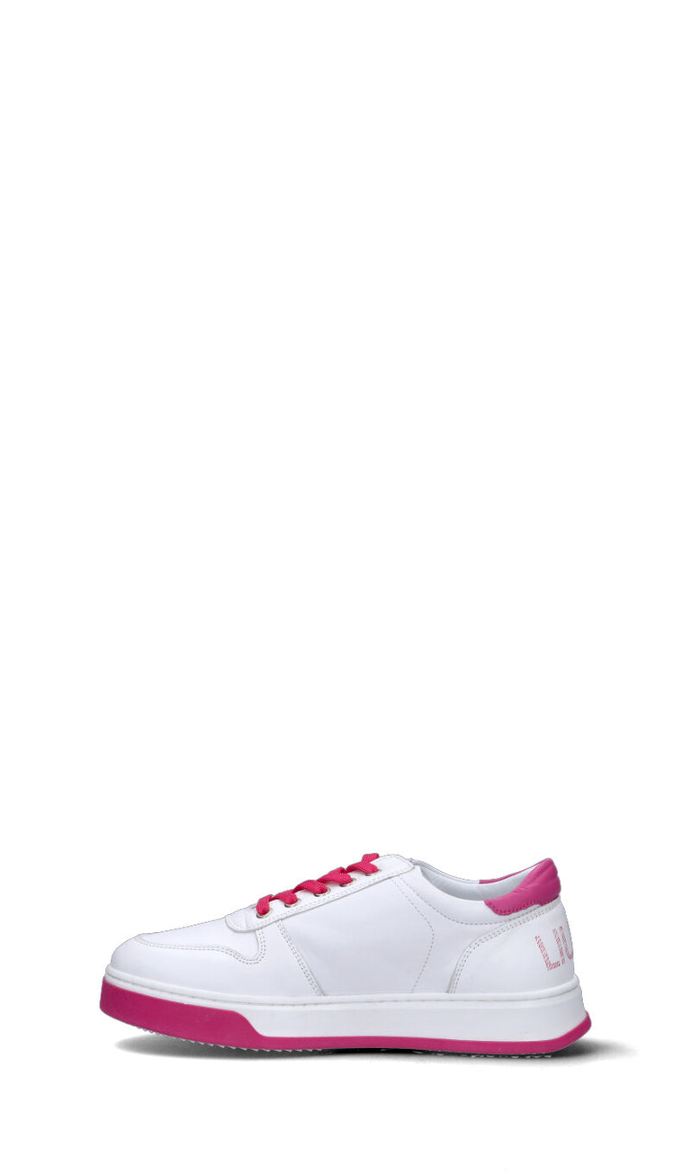 LIU JO Sneaker ragazza bianca/fucsia in pelle
