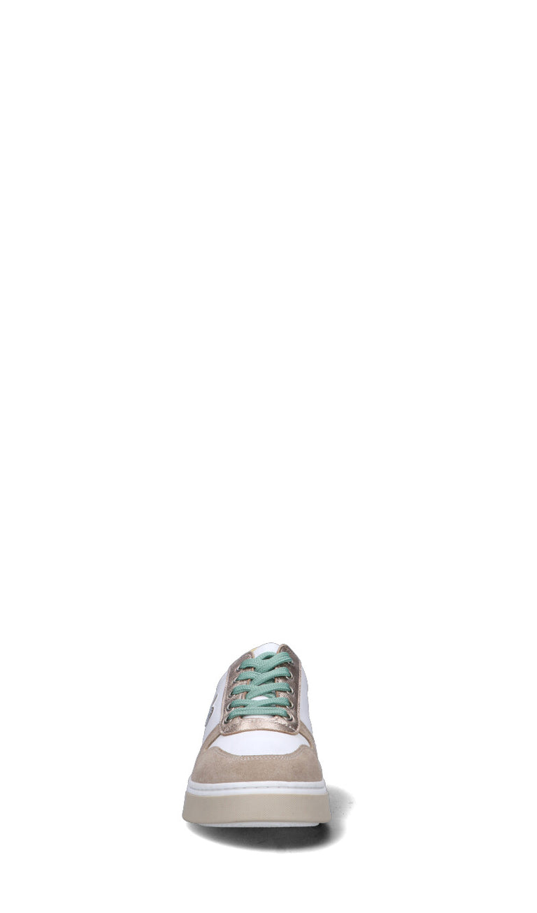 LIU JO Sneaker ragazza bianca/beige/gialla in pelle