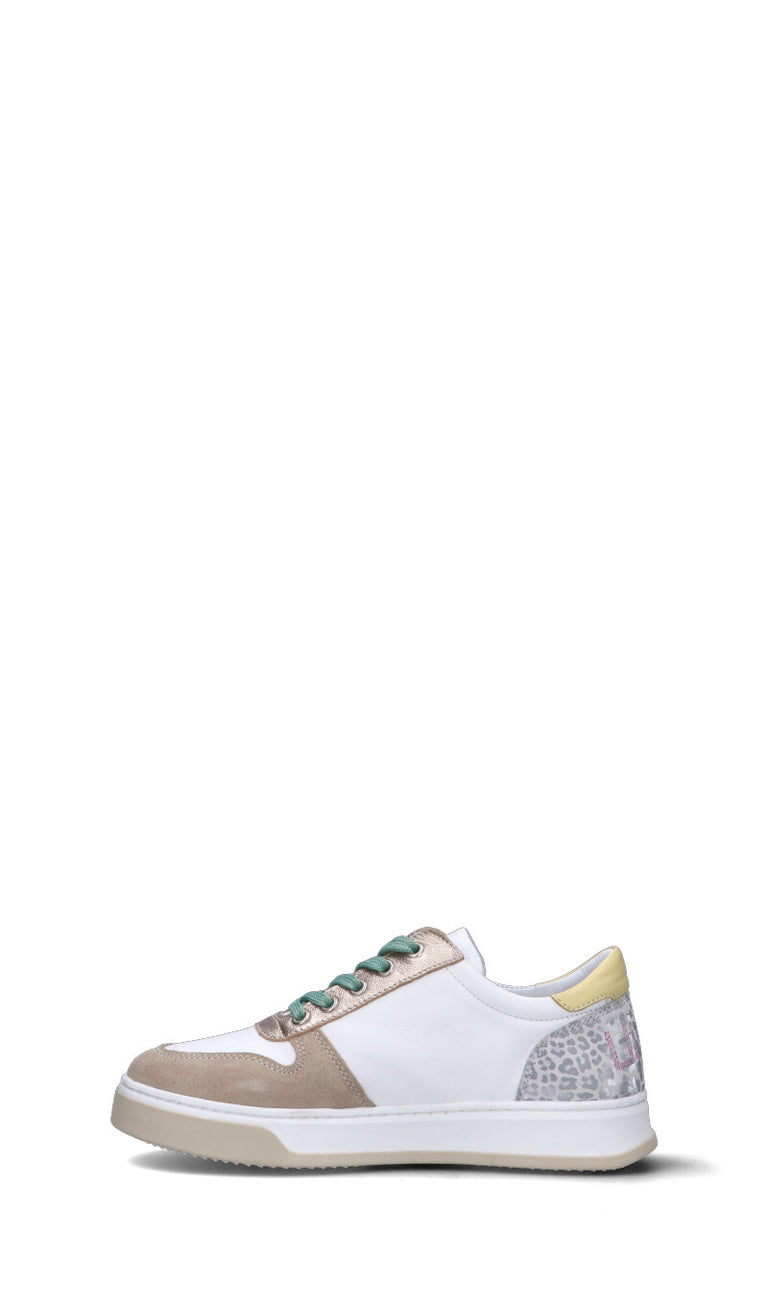 LIU JO Sneaker ragazza bianca/beige/gialla in pelle
