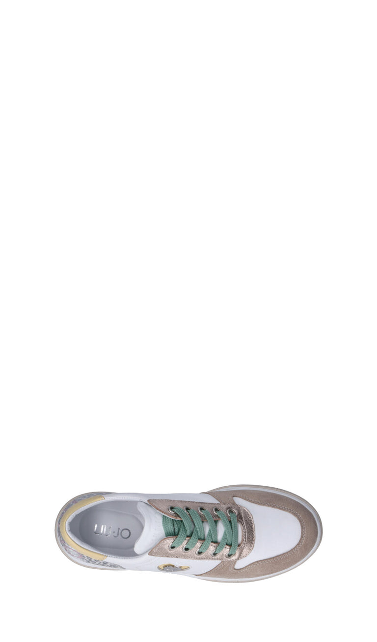 LIU JO Sneaker ragazza bianca/beige/gialla in pelle