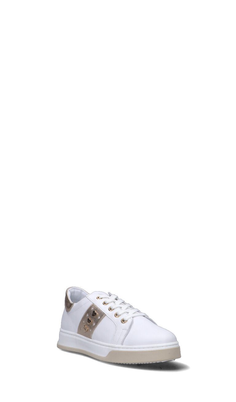 LIU JO Sneaker ragazza bianca/oro in pelle