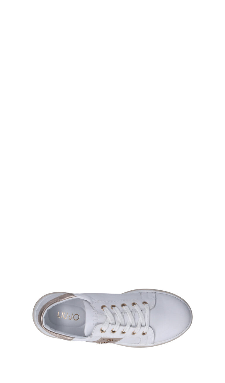 LIU JO Sneaker ragazza bianca/oro in pelle