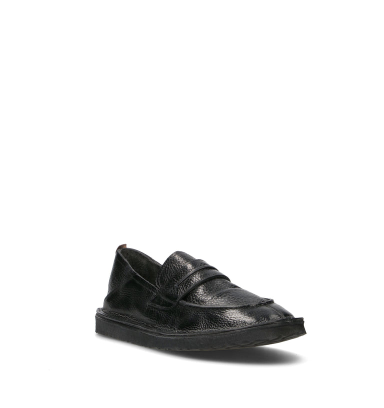 MOMA Mocassino uomo nero in pelle