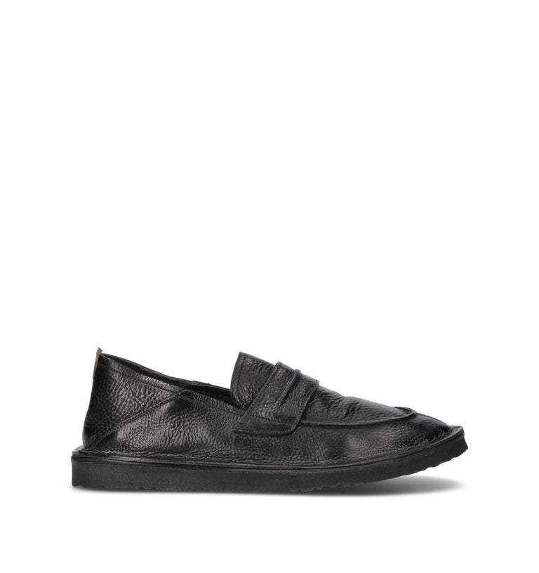 MOMA Mocassino uomo nero in pelle