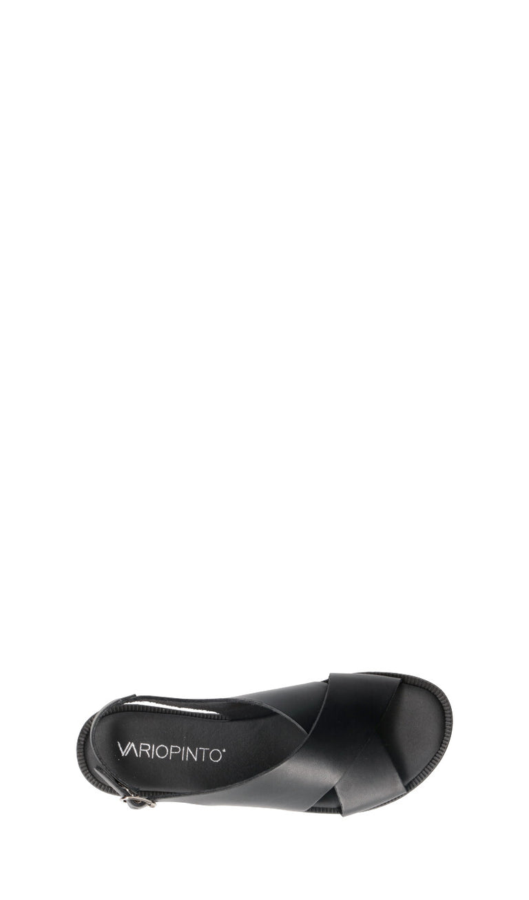 VARIOPINTO Sandalo donna nero in pelle