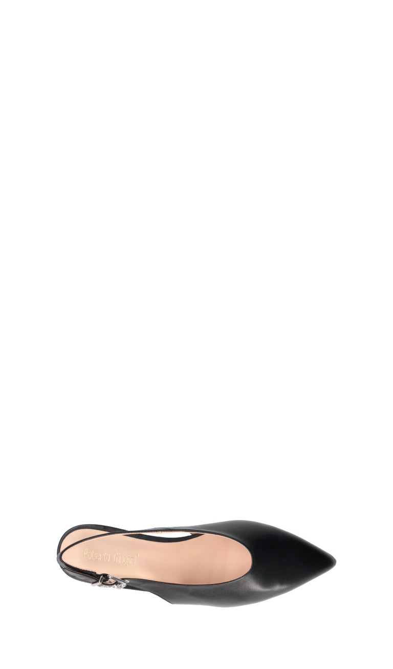 ROBERTA GINEPRI Slingback donna nera in pelle