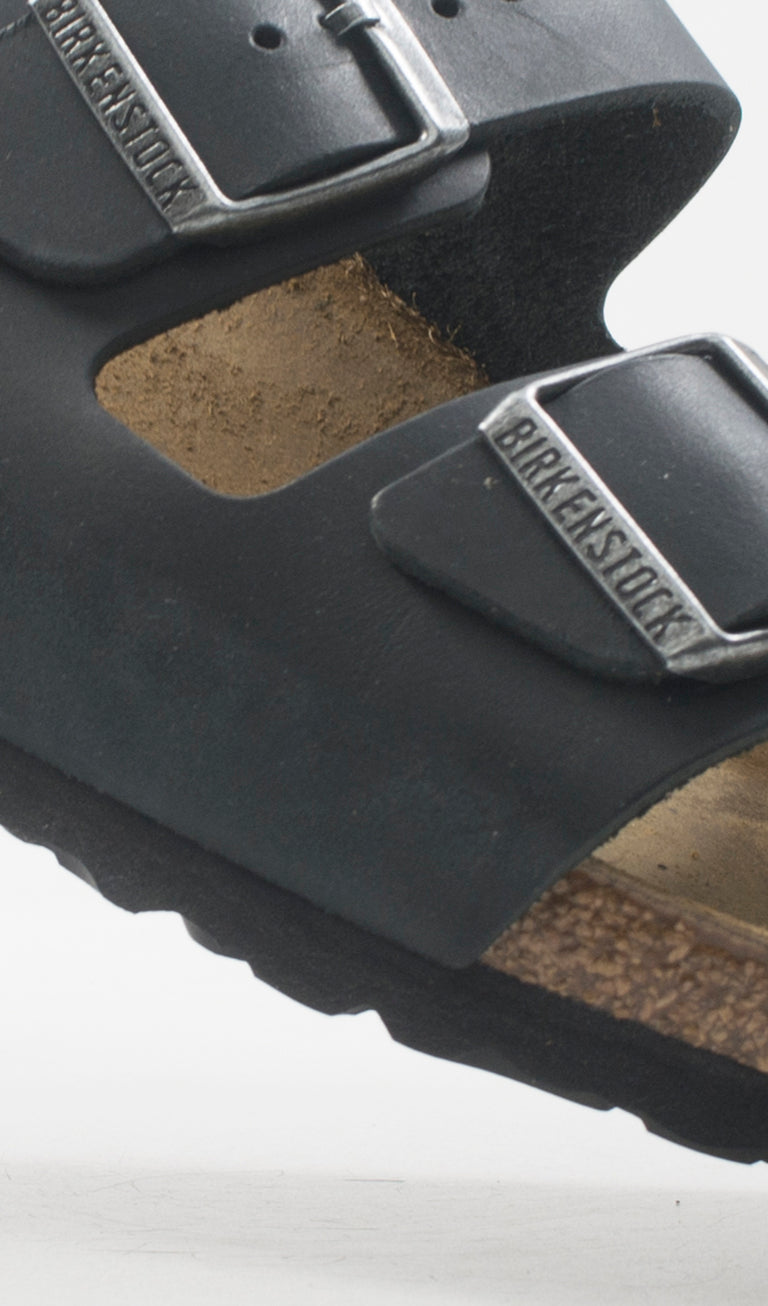 BIRKENSTOCK ARIZONA Ciabatta uomo nera in pelle