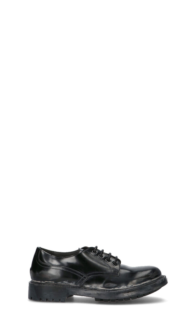 MOMA Stringata uomo nera in pelle