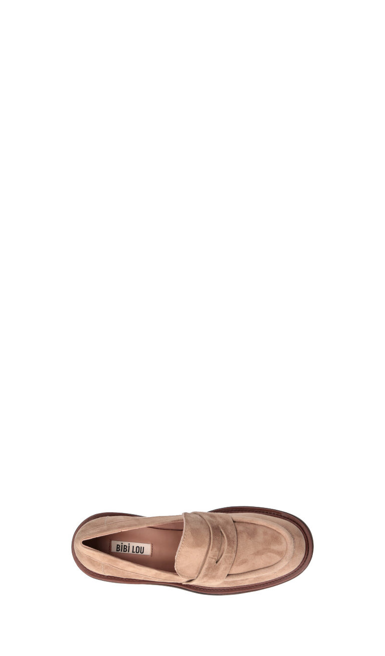 BIBI LOU Mocassino donna taupe in suede