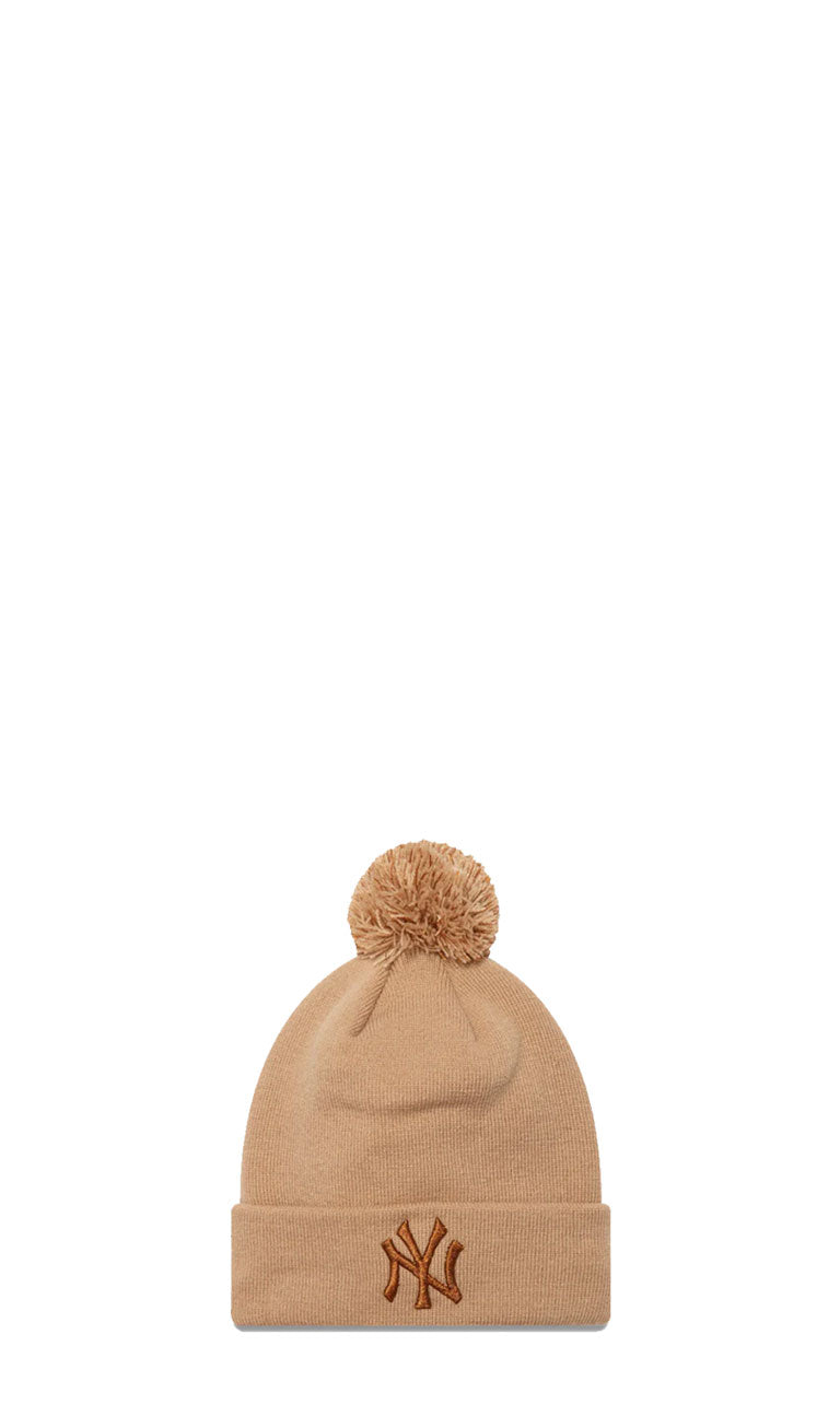 NEW ERA - Berretto 'NY Yankees' beige con pon-pon